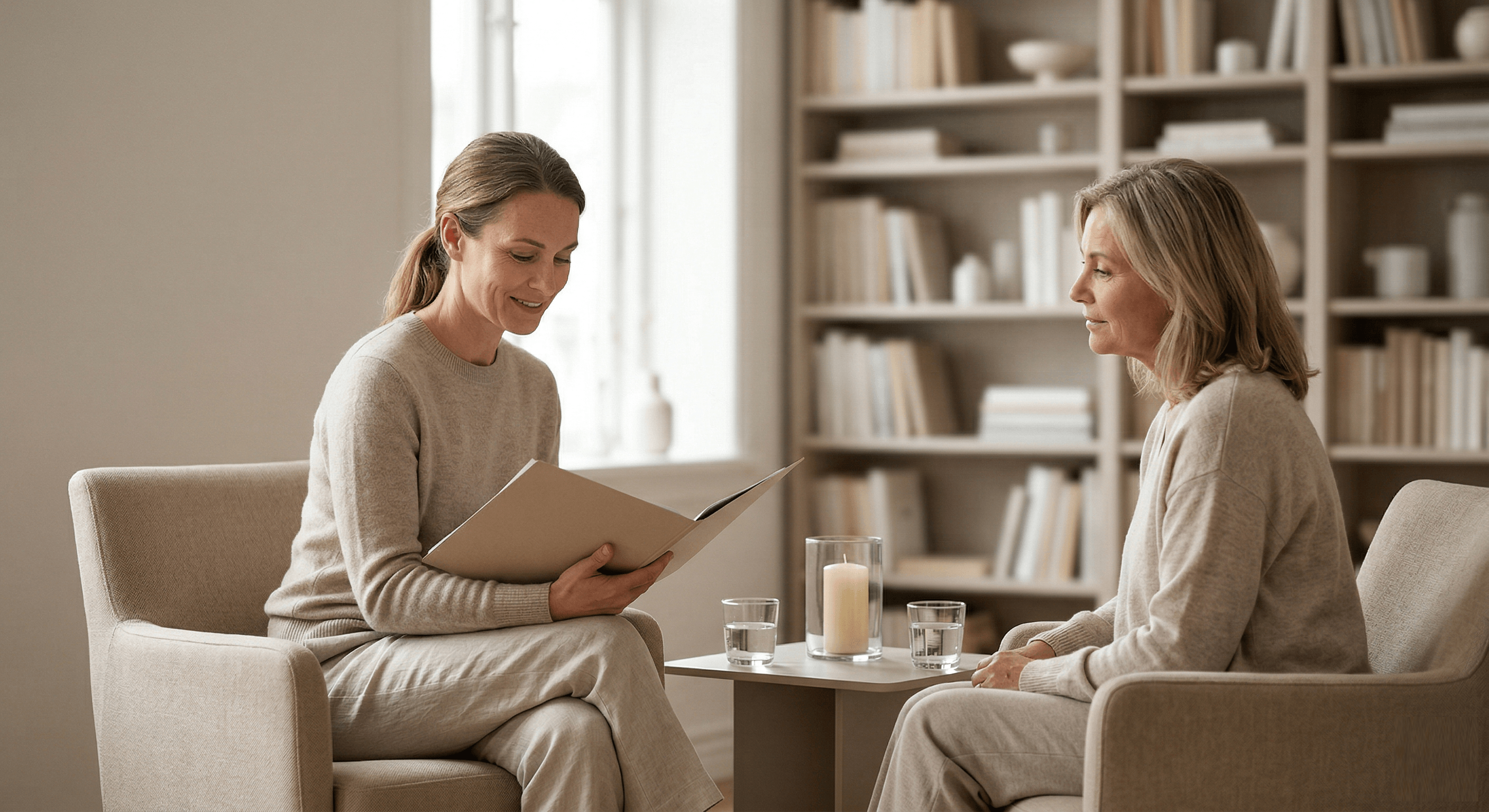 Du skriver till en människa, inte en kö (AI-genereret billede)