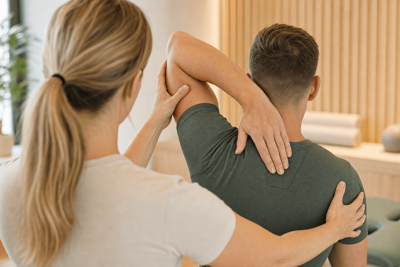 FlowDule opsætning for fysioterapeuter (AI-genereret billede)