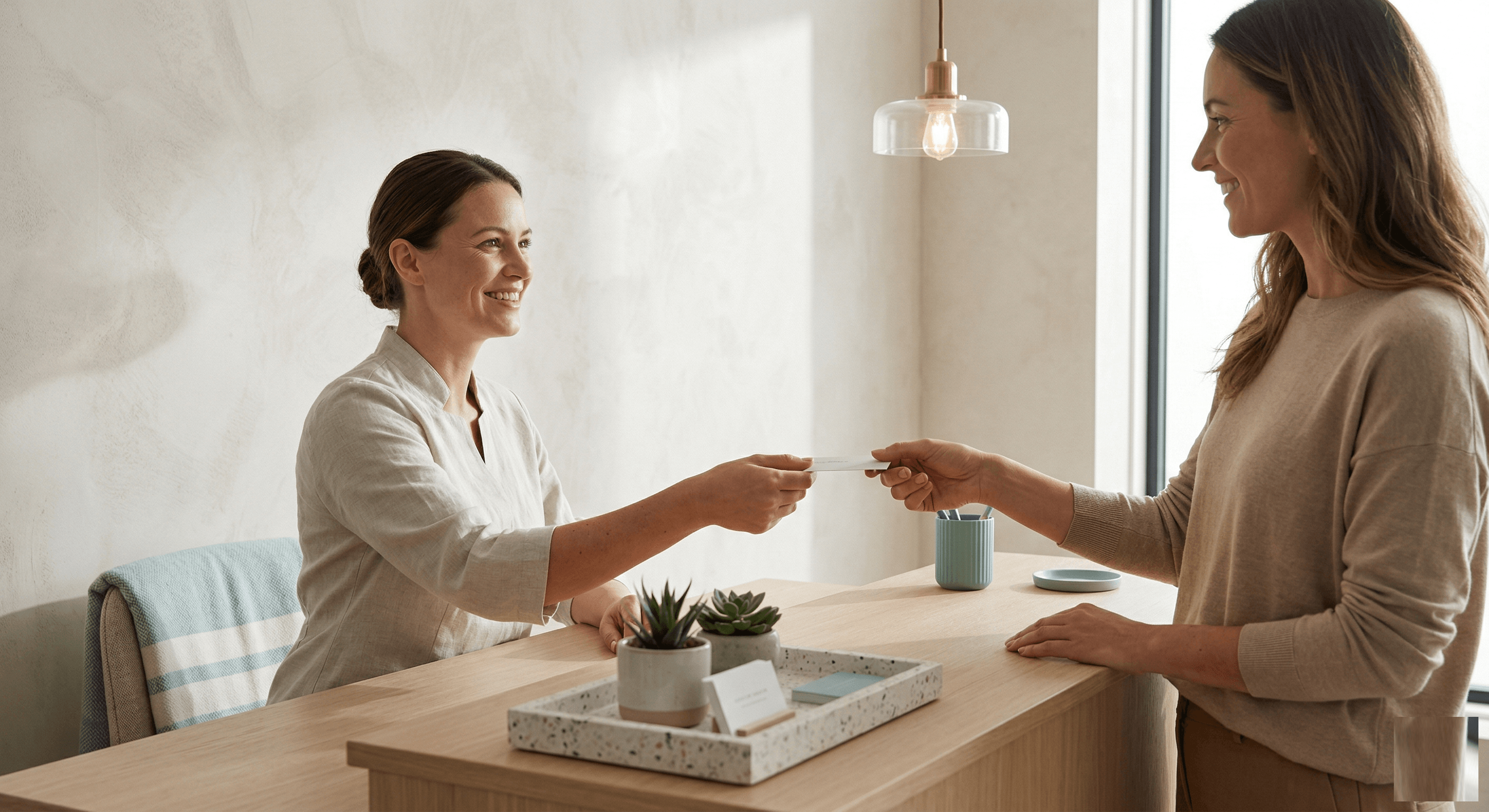 Én pris for hele din praksis - ikke bare booking (AI-genereret billede)