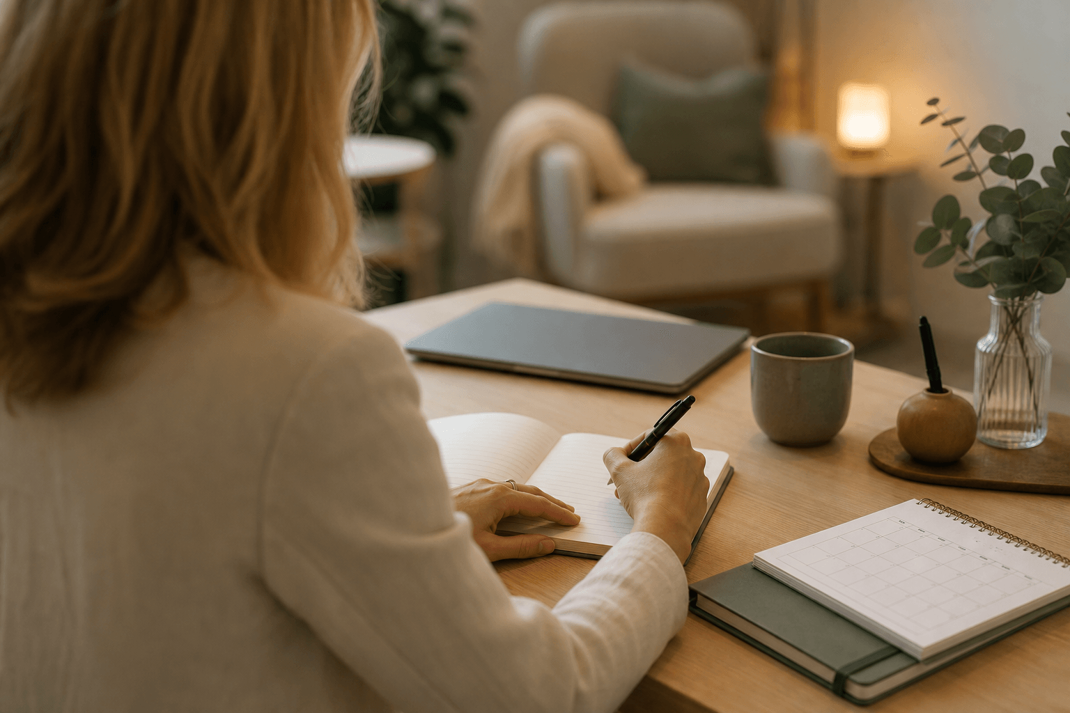 Journalföring och dokumentation för terapeuter (AI-genereret billede)